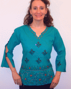 Blue Sequined Designer Indian Top